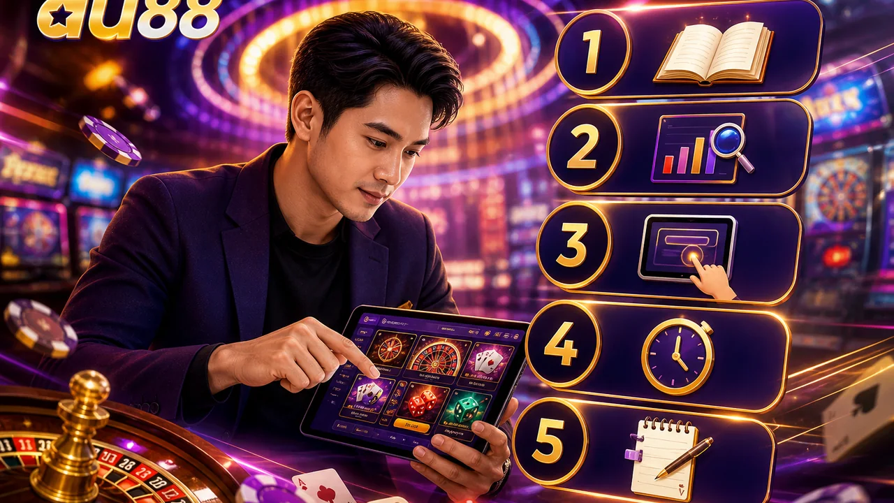 Năm bước chọn bàn chơi phù hợp trên au88 trước mỗi phiên casino